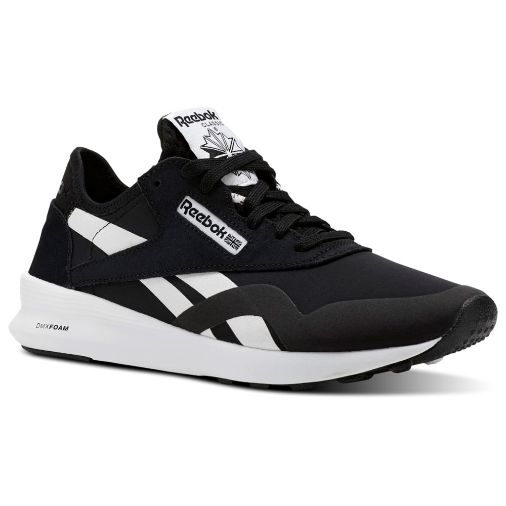 Outlet Zapatos Casuales Reebok Mujer Baratas Classic Nylon Shoes Negros