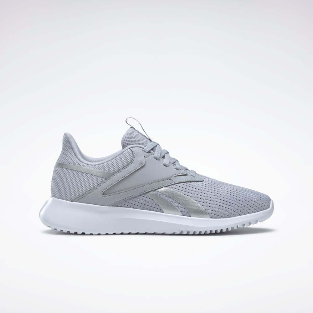 Comprar Tenis Deportivos Reebok En Oferta Fluxlite Entrenamiento Shoes Mujer Grises Plateados Blancos