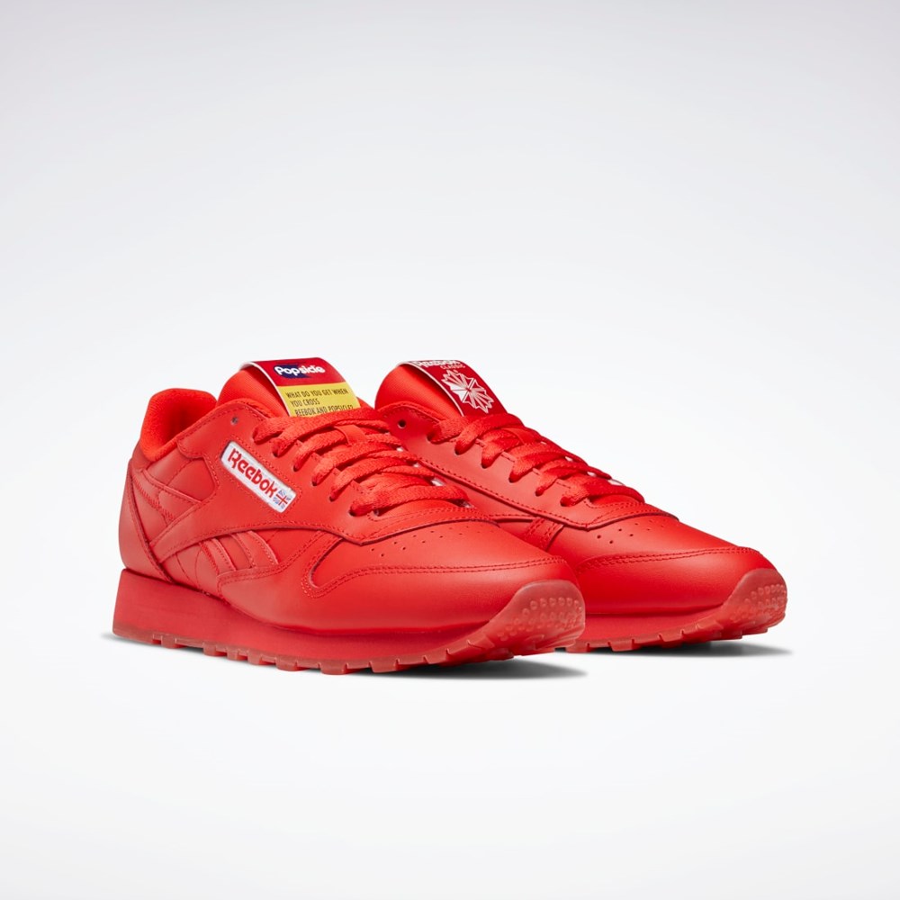 Zapatos Casuales Reebok Mexico En Linea Popsicle Classic Leather Shoes Mujer Rojos Rojos Rojos