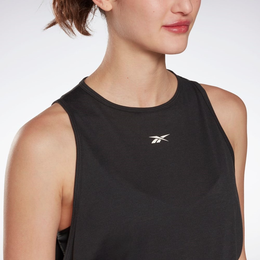 Tank Tops Reebok Ofertas Outlet Yoga Long Tank Top Mujer Negros